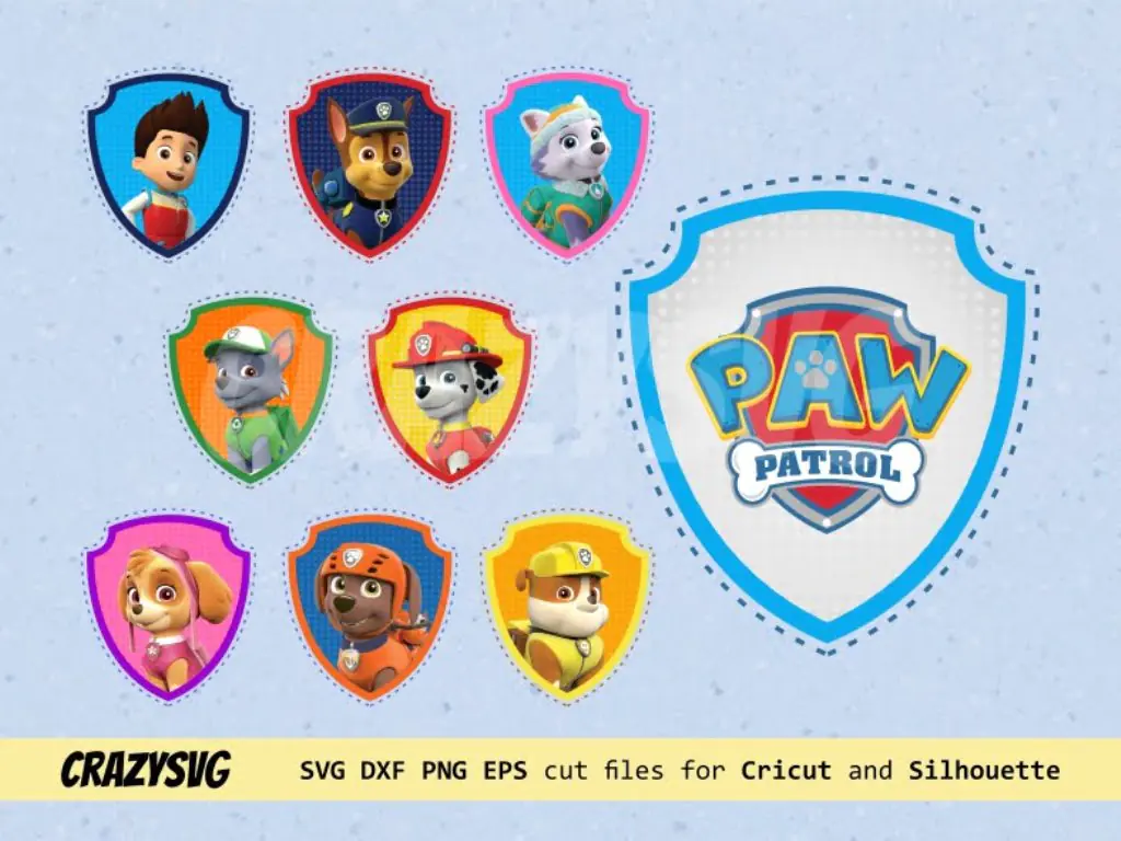 Paw Patrol Logo Cupcake Topper PNG