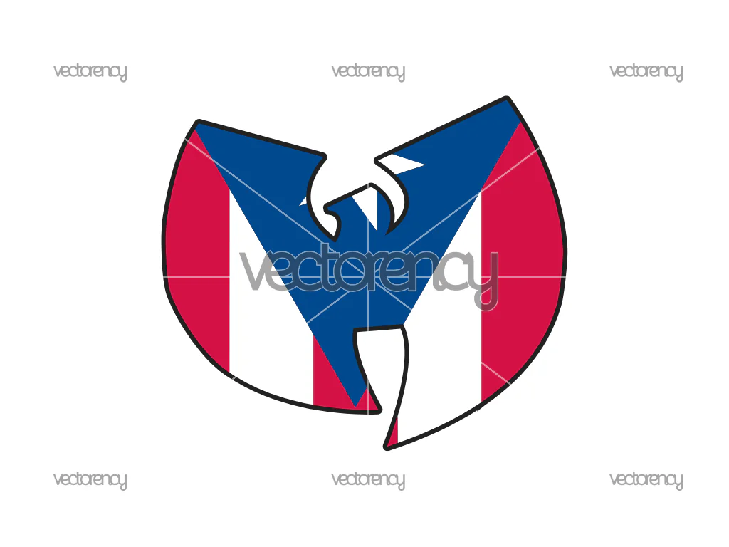 Wu Tang Clan Puerto Rican Flag PNG Vector SVG