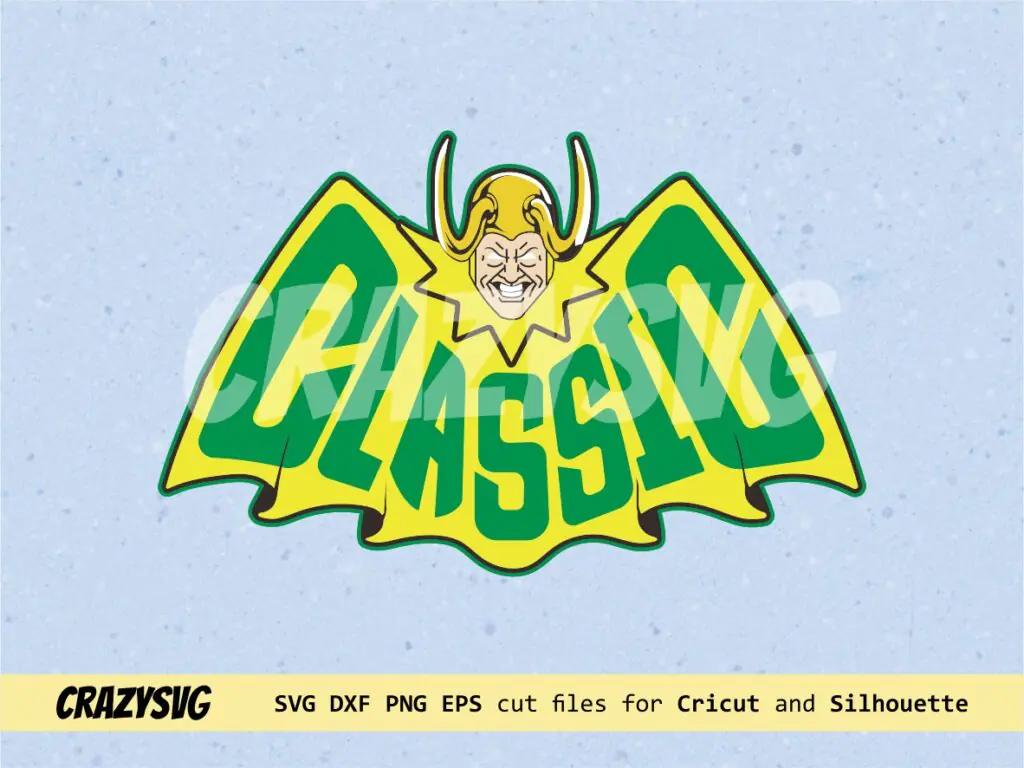 Loki Classic Vector Design, SVG Marvel Layered