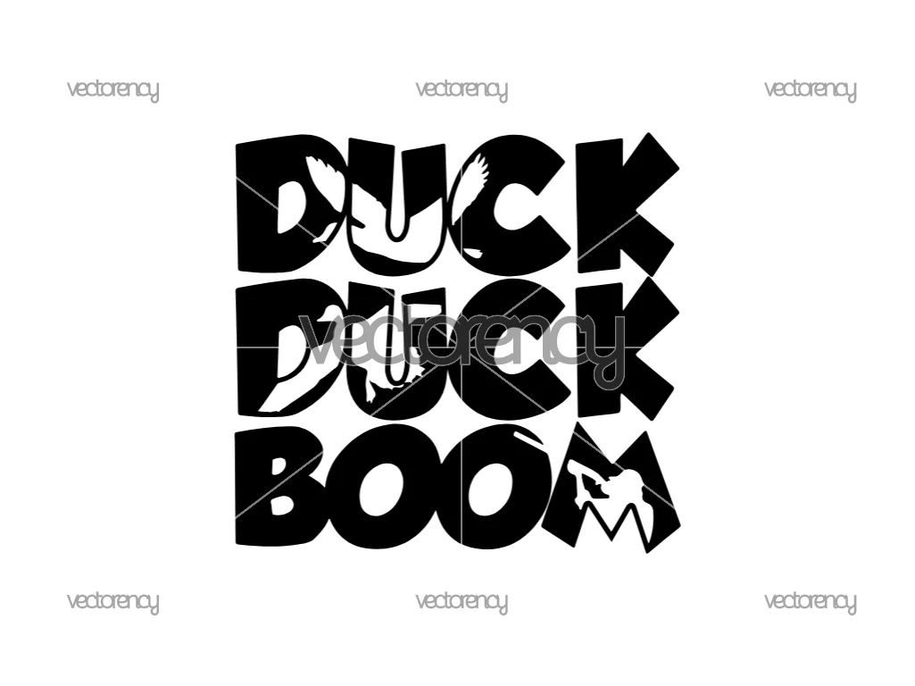 Duck Hunter SVG Free Download Duck Boom Vector