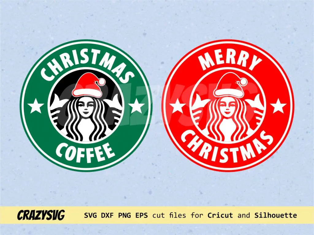 Merry Christmas Coffee Starbucks Logo SVG