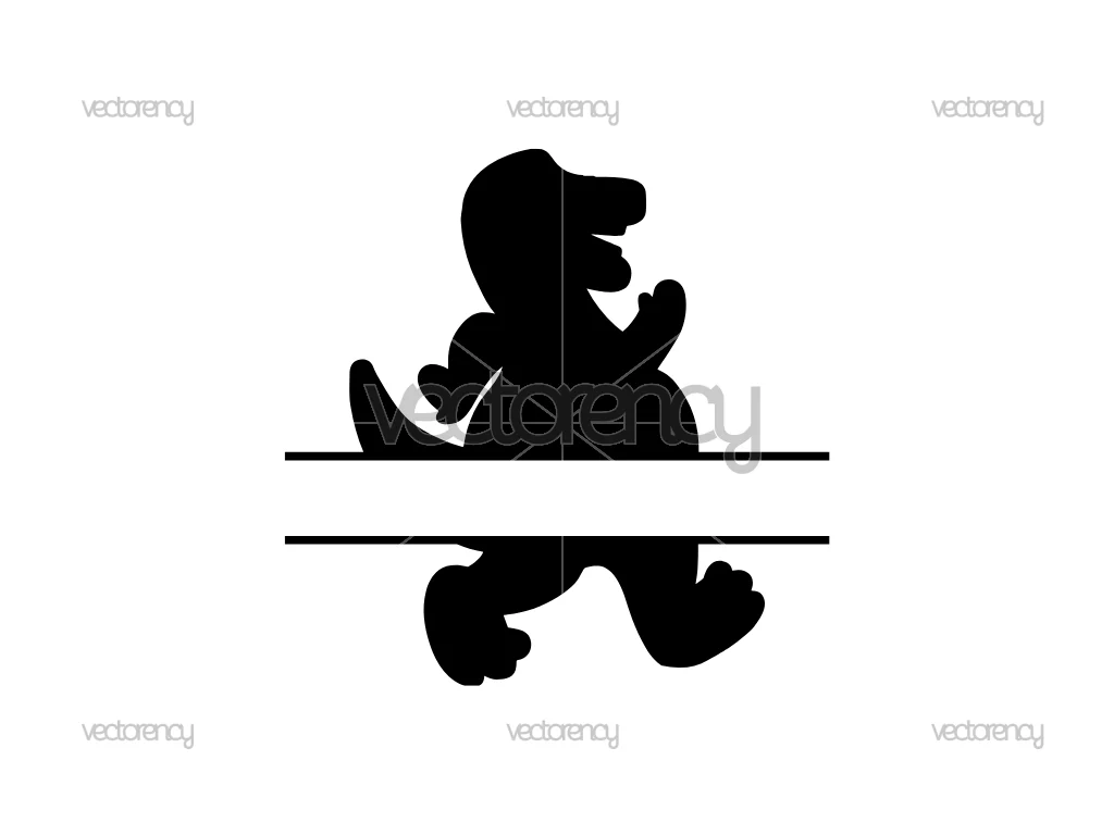 Barney Split Monogram Name Cricut Design