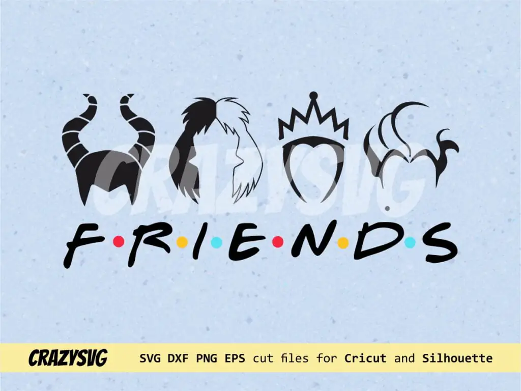 Friends Halloween Logo SVG Clipart Vector