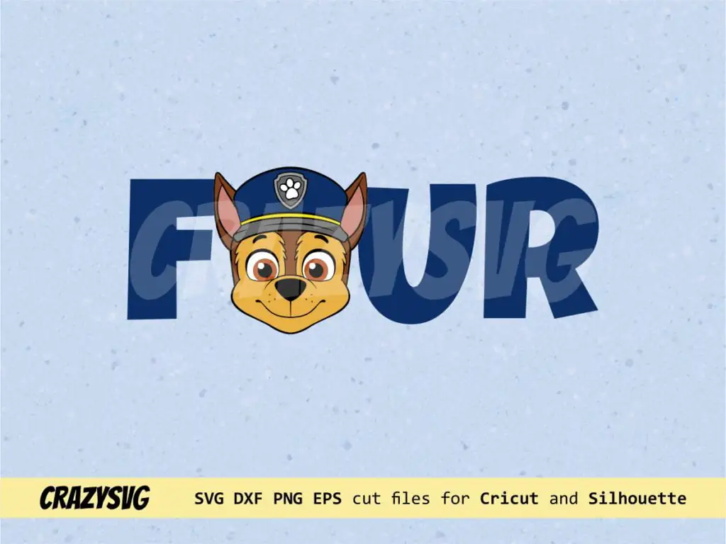 Four Chase Head SVG Clipart Cut File