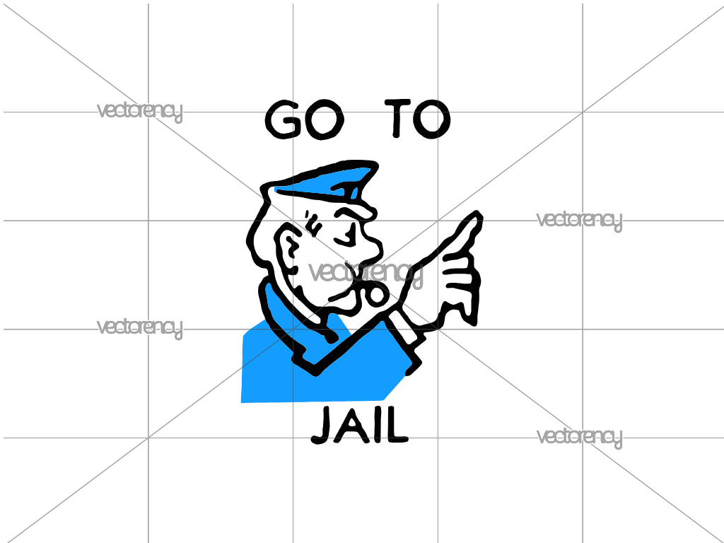 Go To Jail Monopoly Vintage SVG PNG EPS