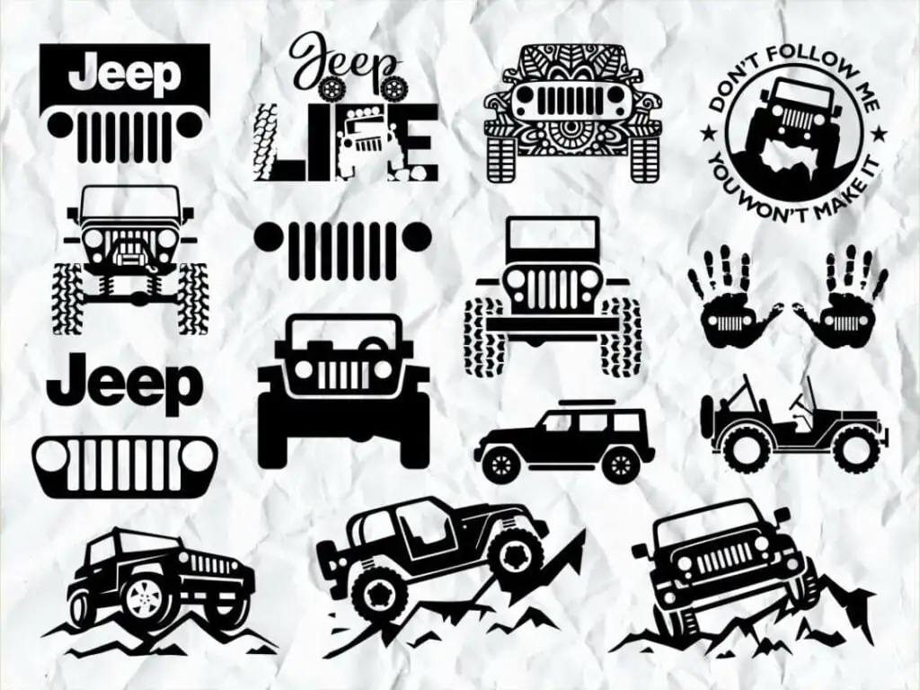 Jeep SVG PNG DXF EPS Vector Bundle