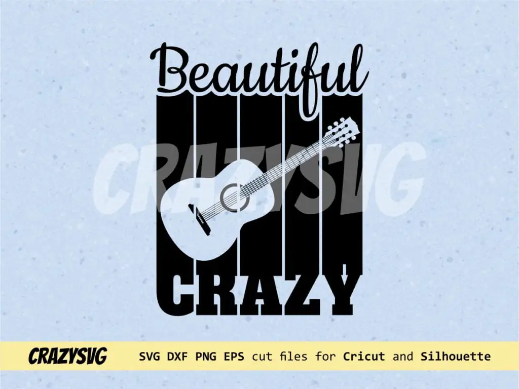 Vector Beautiful Crazy Luke Combs SVG Cricut