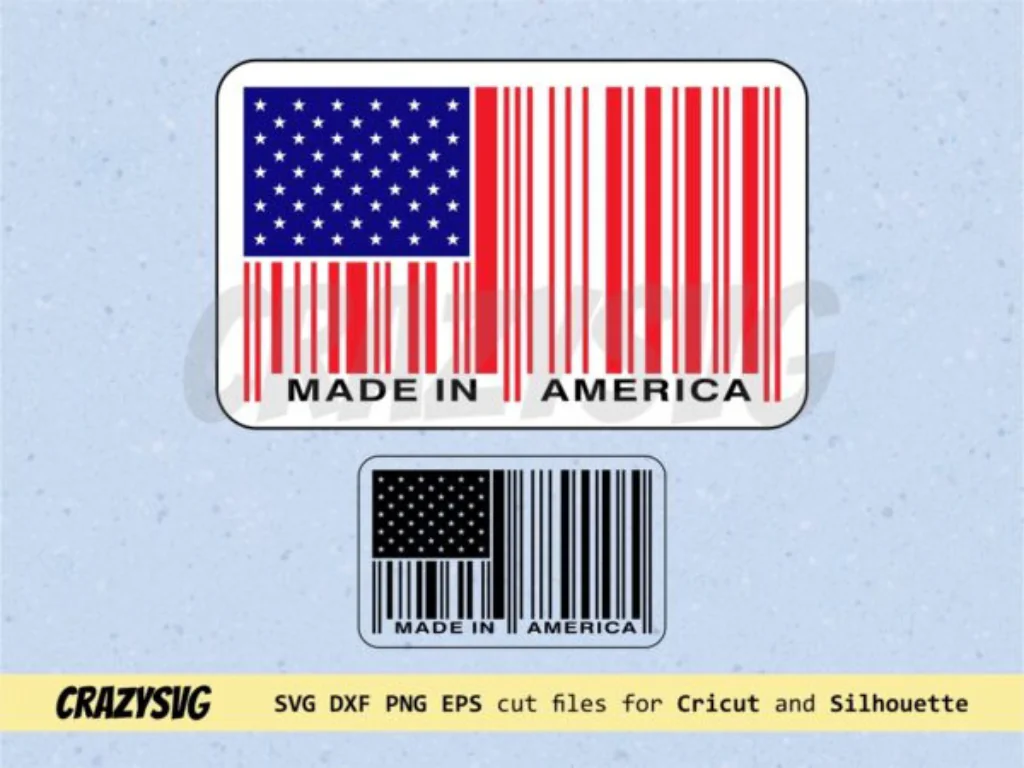 Made in America SVG Cut Files Sticker Decals