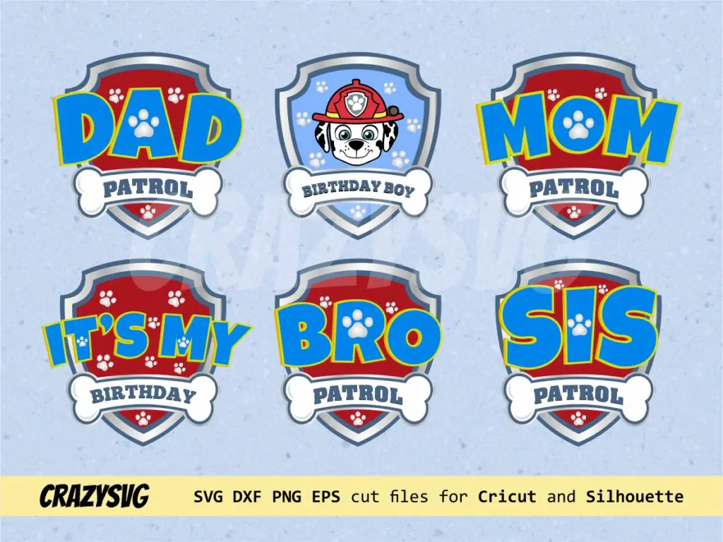 Logo Paw Patrol Party Boy SVG Cut File