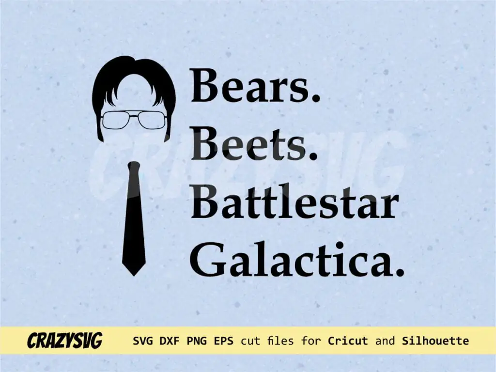 Bears Beets Battlestar Galactica SVG