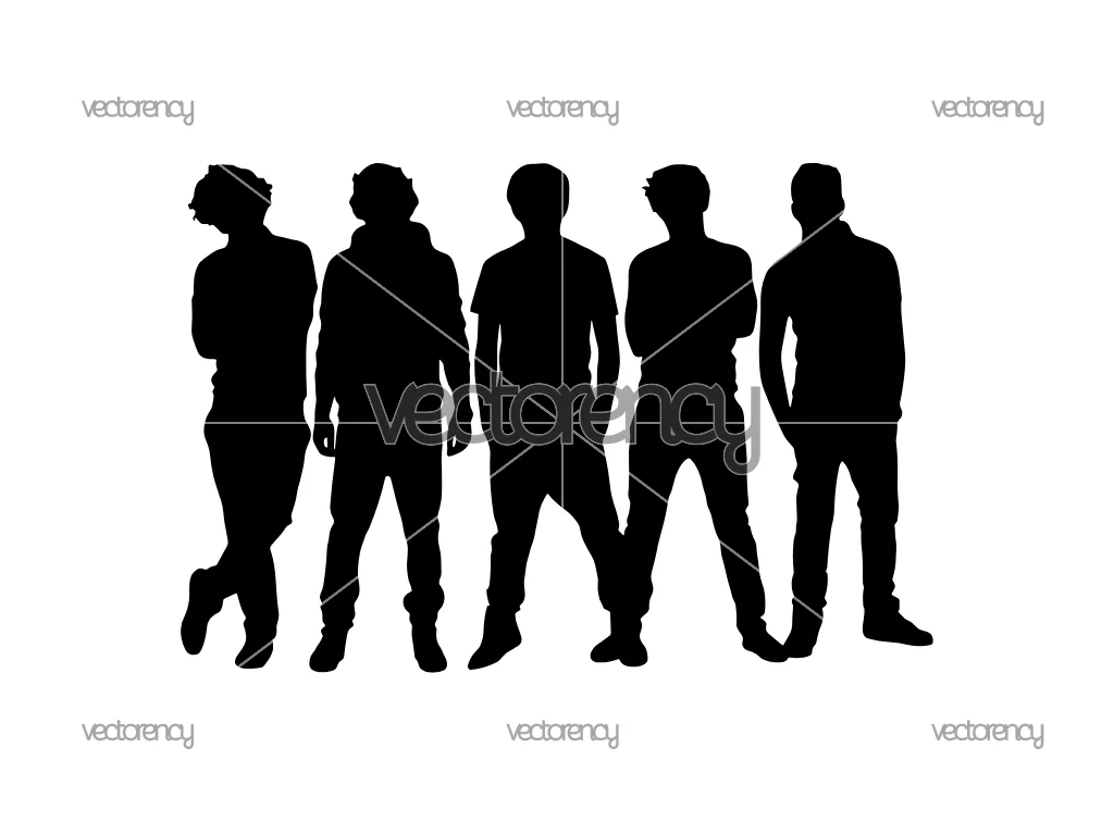 One Direction Silhouette PNG SVG
