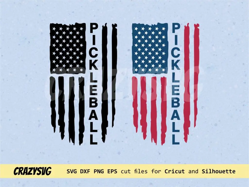 American USA Pickleball SVG File for Cricut