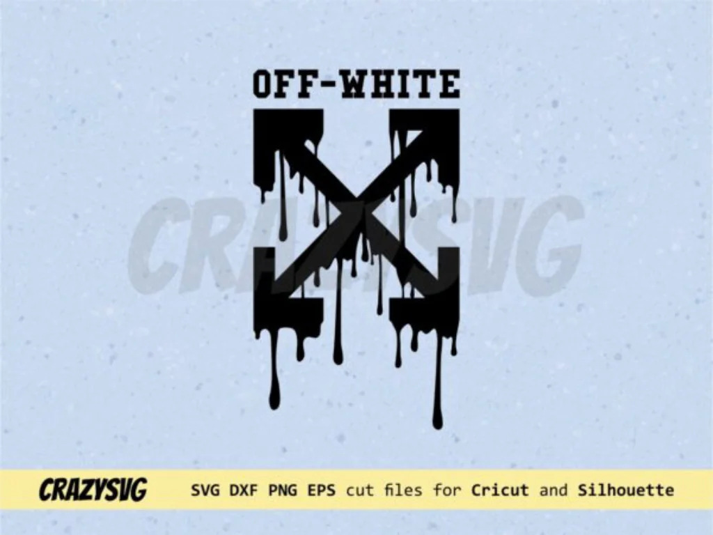 Off White Logo Drip SVG Vector Cut File