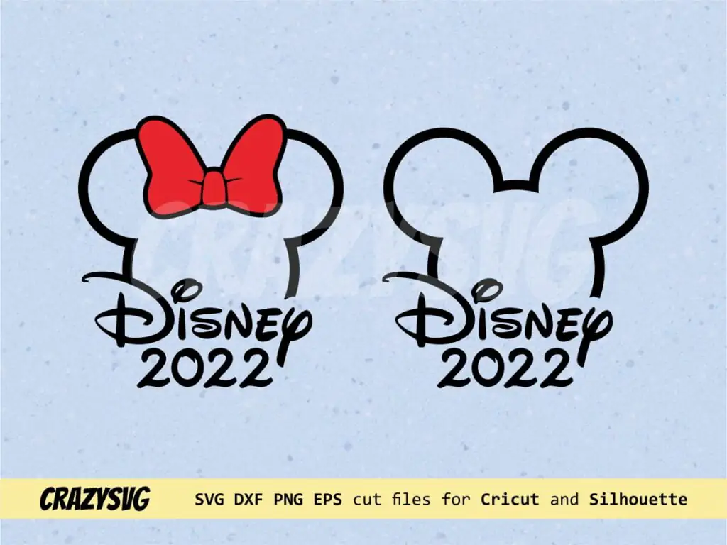 Mickey and Minnie Outline SVG Disney SVG