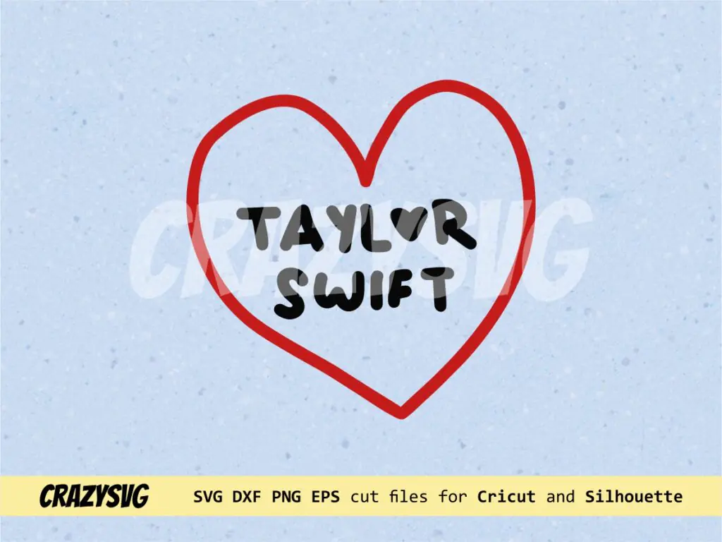 I Love Taylor Swift PNG Vector Download