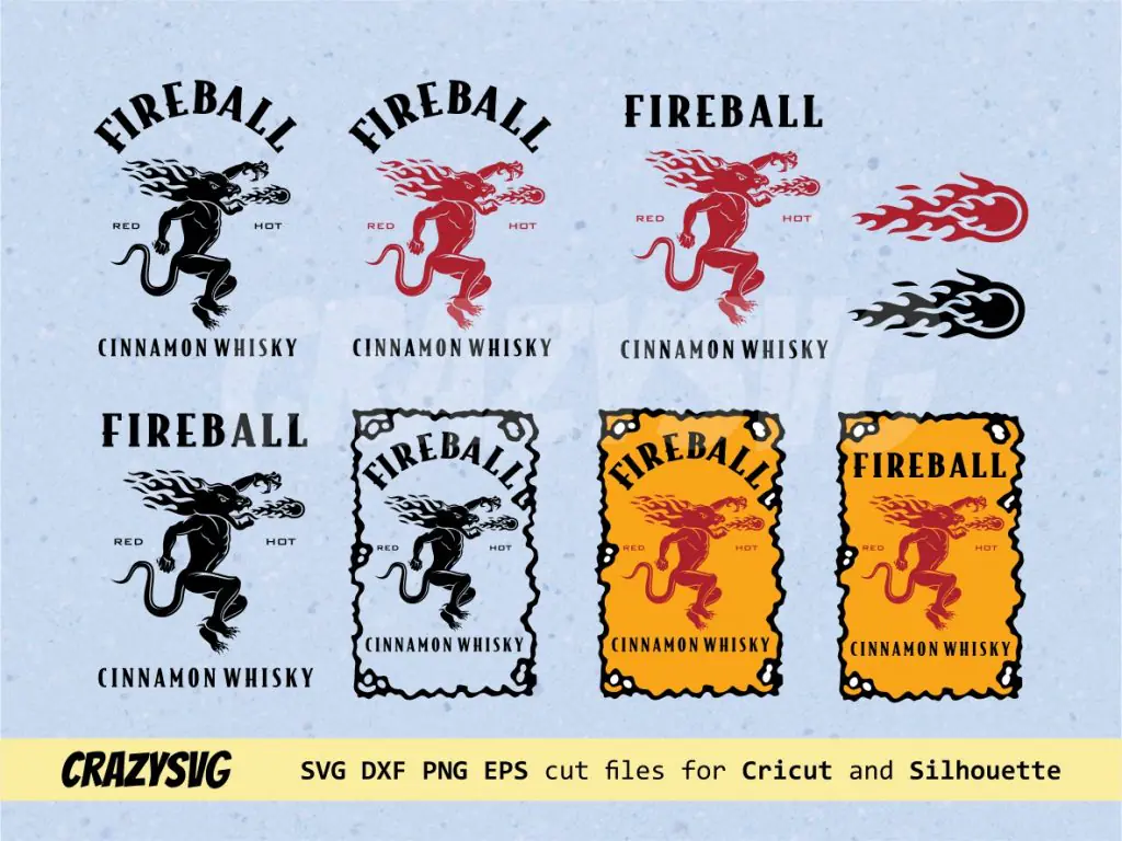 Fireball Cinnamon Whiskey Labels SVG | Vectorency