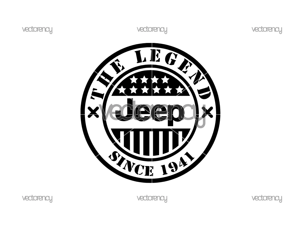 Jeep The Legend Since 1941 SVG PNG Vector HD