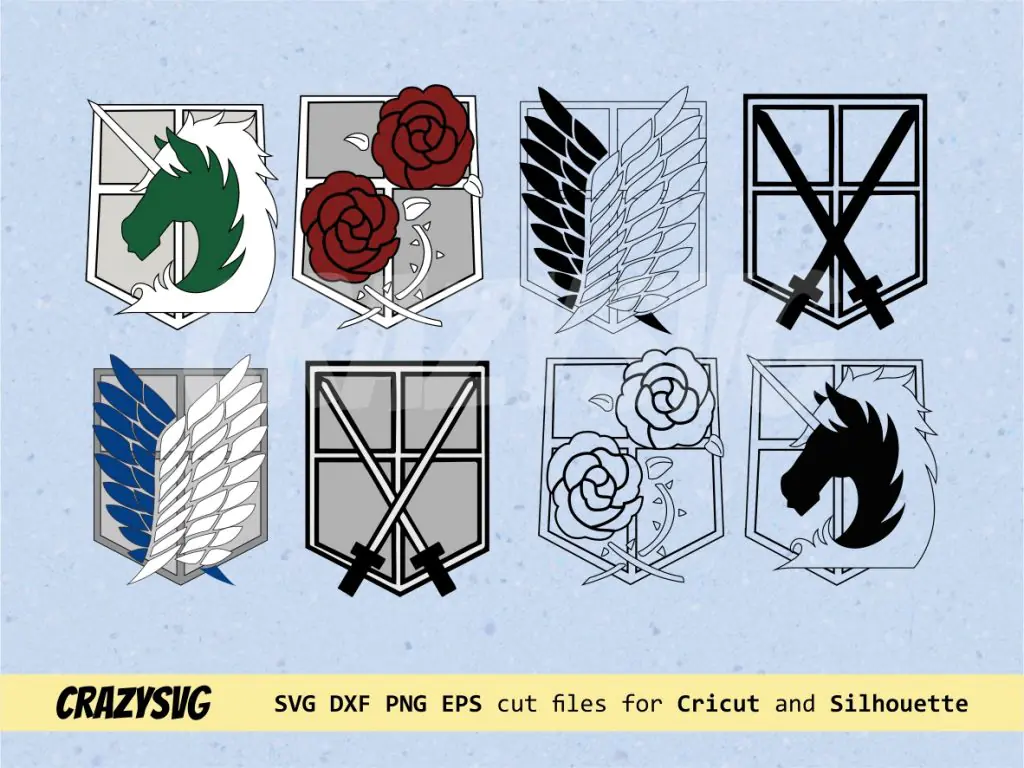 Attack on Titan SVG Survey Corps Logo SVG Bundle