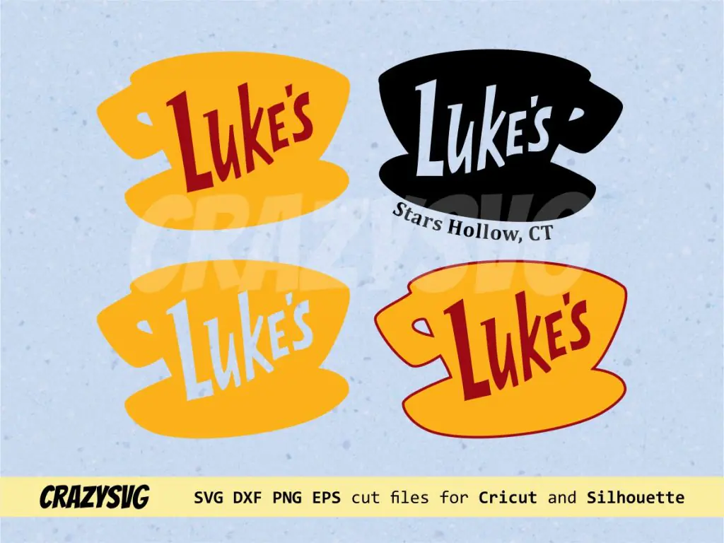 Lukes Cafe Diner Coffee Cup Logo SVG