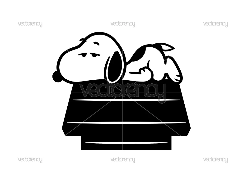 Snoopy Bored SVG