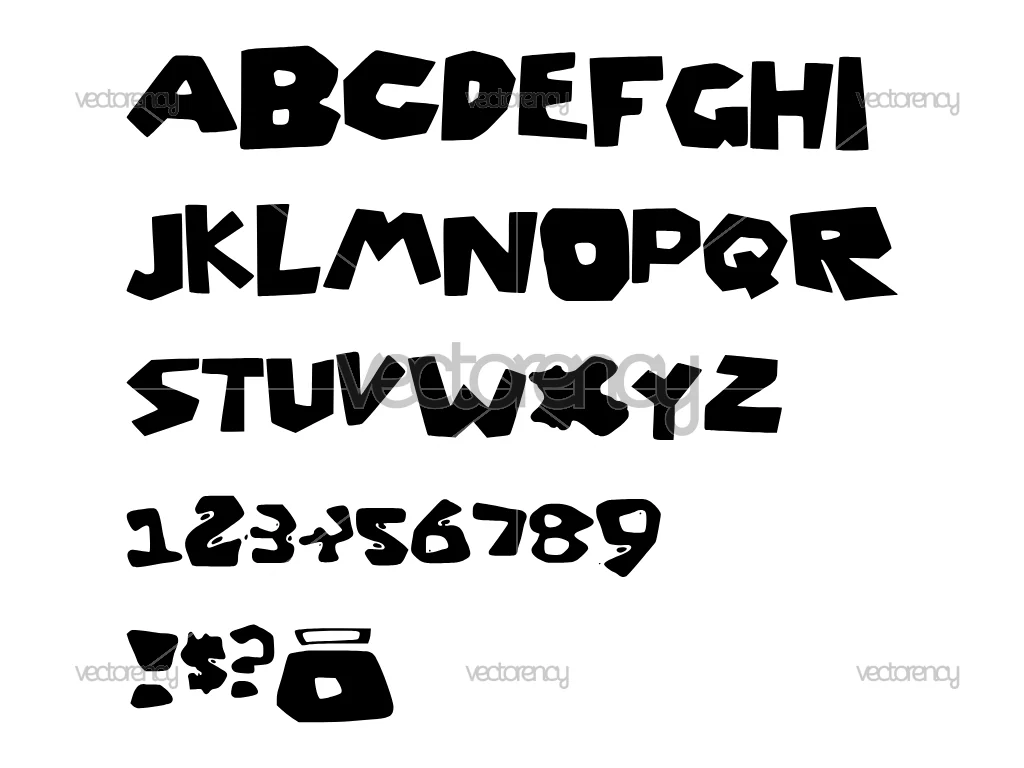 Roblox ABCD Alphabet SVG Font PNG EPS