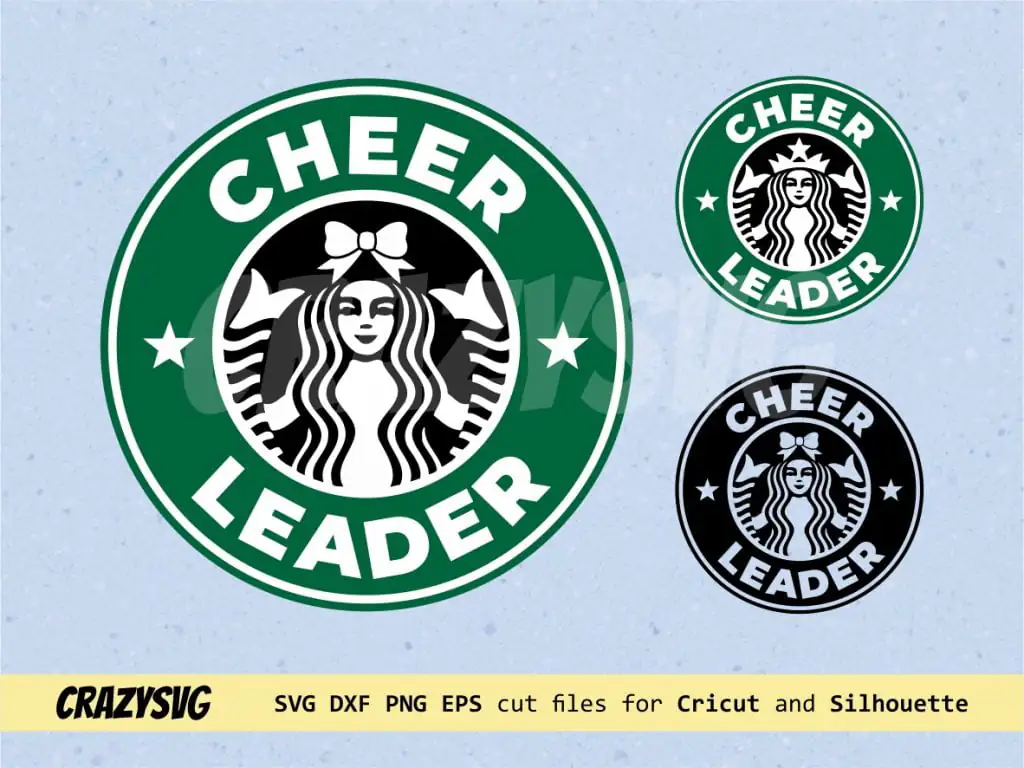 Cheerleader Starbucks Logo SVG Silhouette Cricut