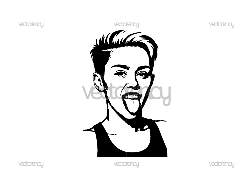 Miley Cyrus SVG Cut File