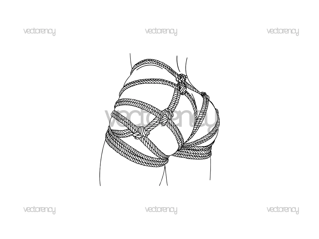 Shibari Booty Harness SVG