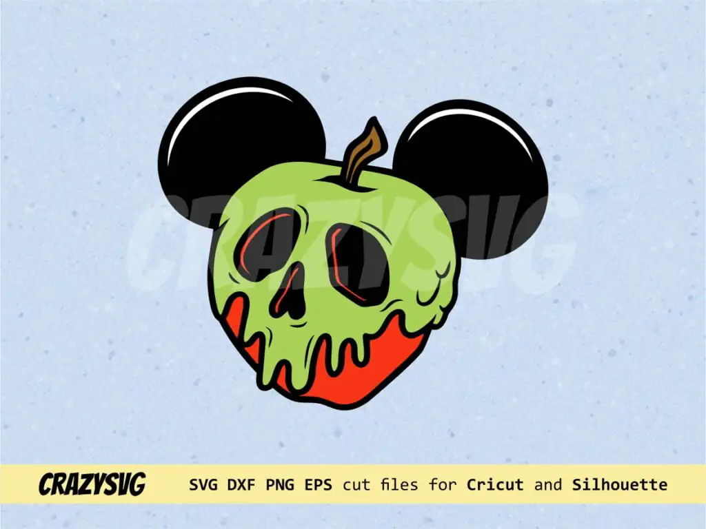 Poison Apple SVG Evil Queen Skull Mouse SVG