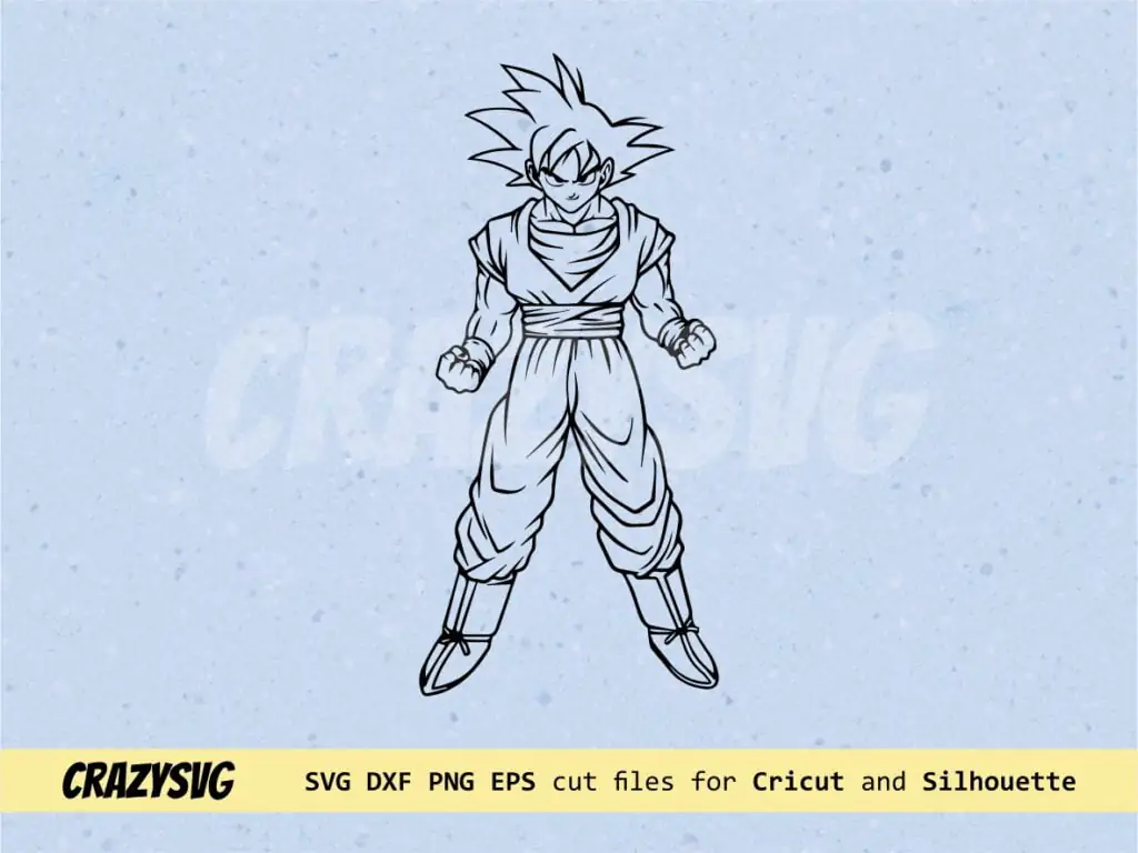 Goku outline Dragon Ball Vector Line Goku SVG DXF PNG