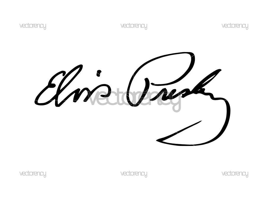 Elvis Presleys Signature SVG PNG HD
