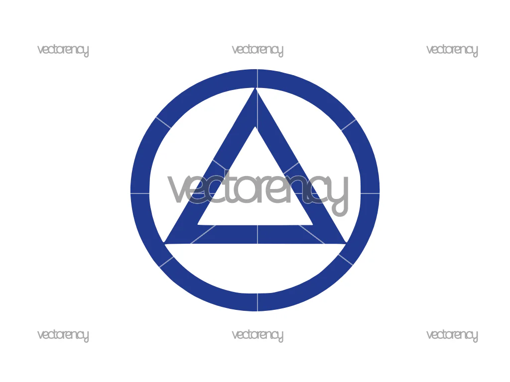 Alcoholics Anonymous Symbol Blue SVG