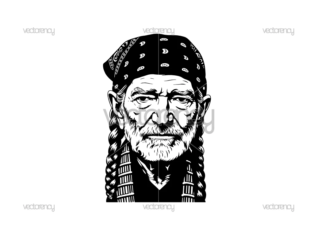 Willie Nelson SVG Vector Art