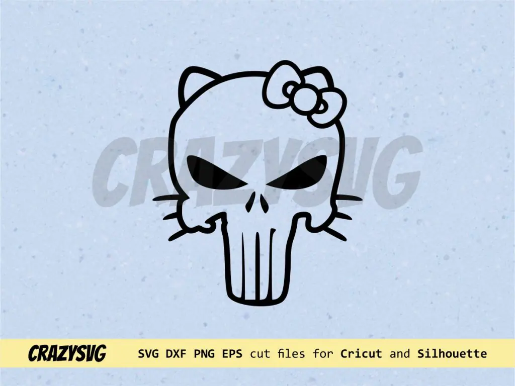 Hello Kitty Punisher SVG Cut File