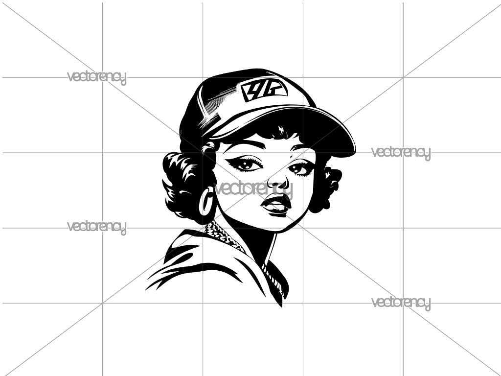 Betty Boop Rapper SVG