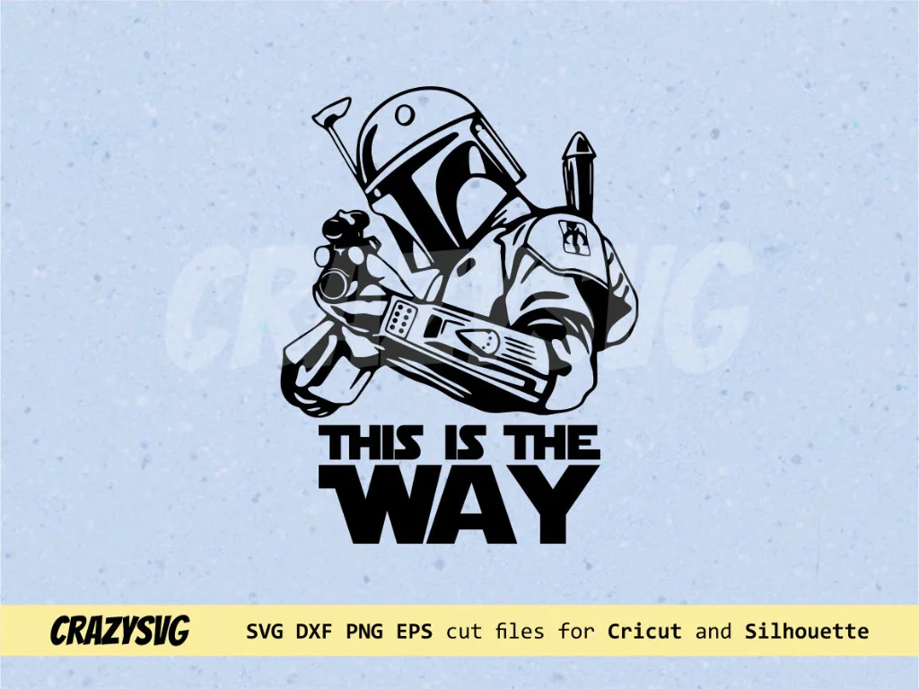 The Mandalorian with Gun SVG Cut File