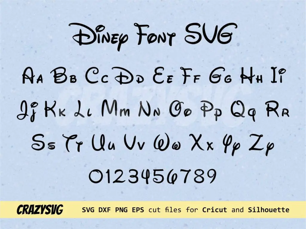 Mouse Font Alphabet SVG Cartoon Vector