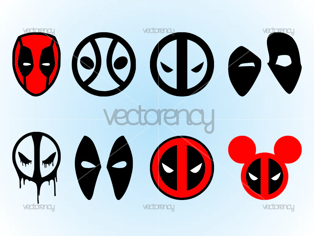 Deadpool Mask SVG Cut File PNG EPS