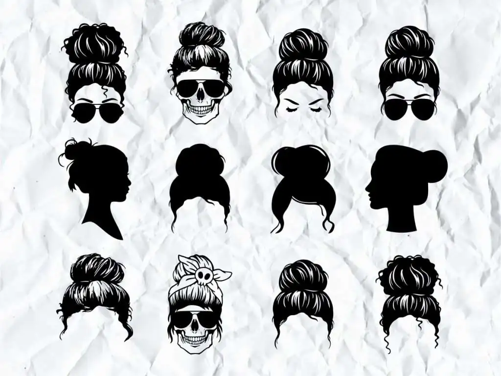 Messy Bun SVG