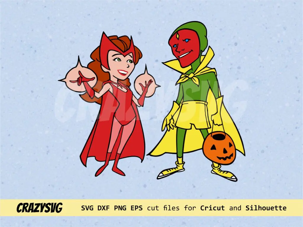 Scarlet Witch and Vision Costume SVG Cut File