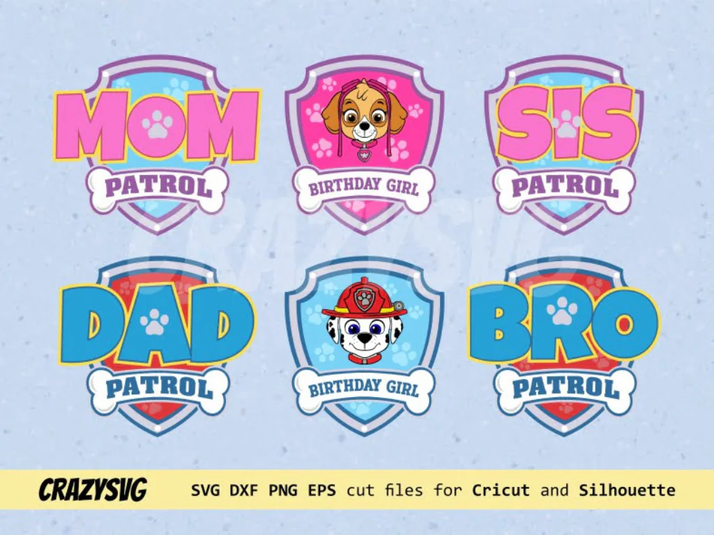 Logo Paw Patrol Birthday Party SVG