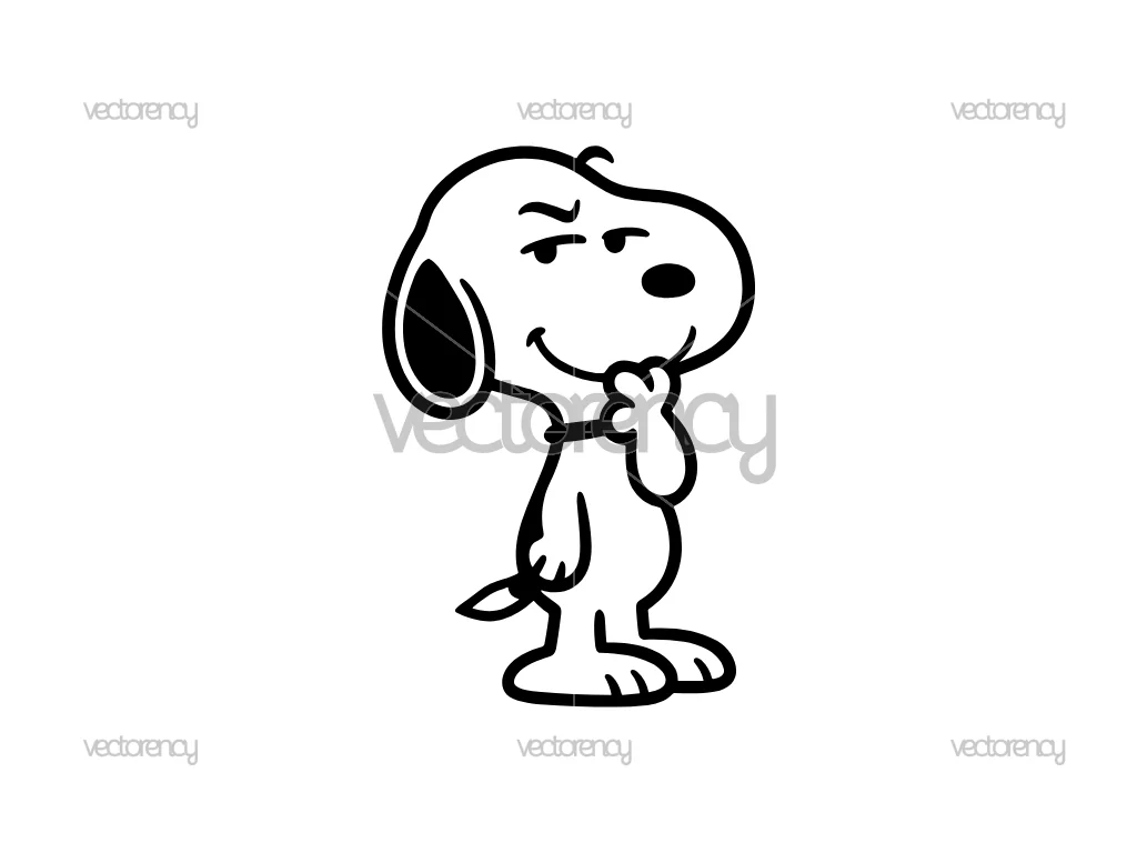 Snoopy Sarcastic Vector SVG