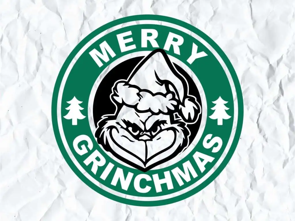 Merry Grinchmas Starbucks Logo SVG