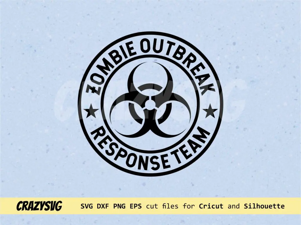 Zombie Outbreak Response Team Truck Sticker Cut Files SVG