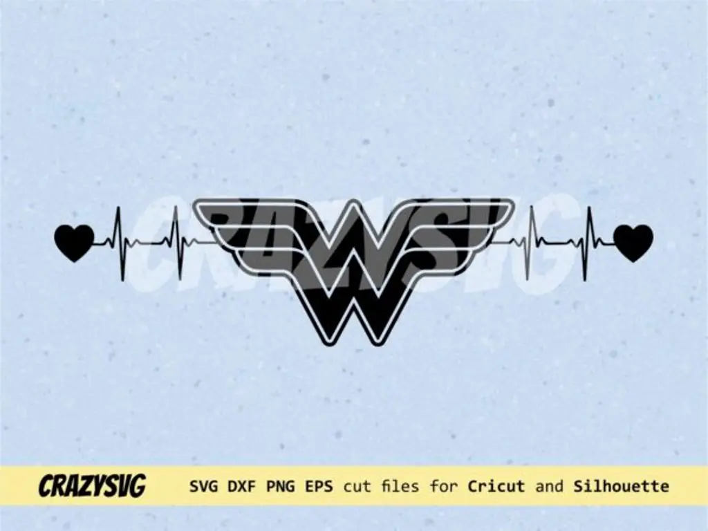 Wonder Woman Heartbeat SVG