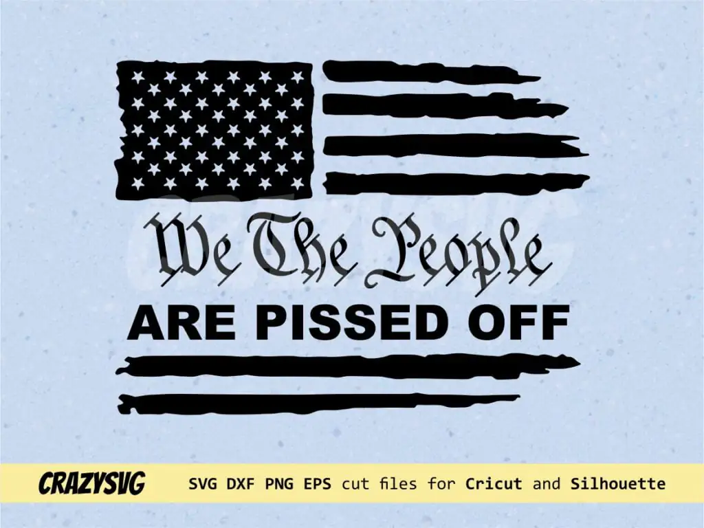 We The People Flag Are Pissed Off SVG With USA Flag