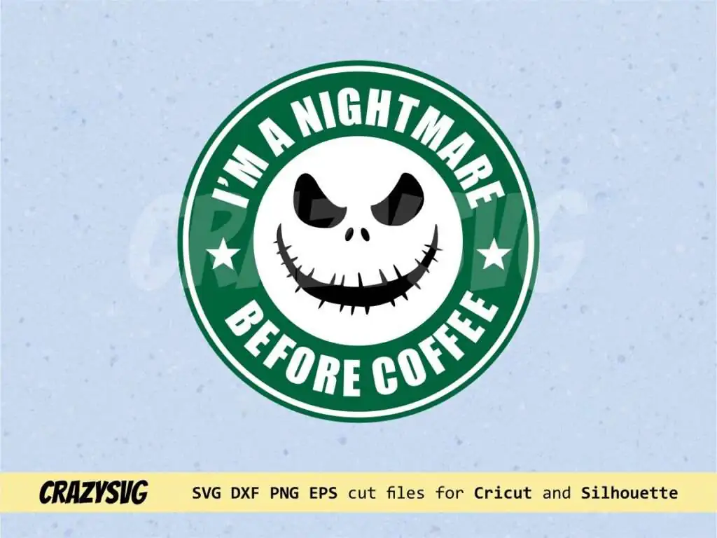 Jack Skellington Starbucks Logo SVG Cricut