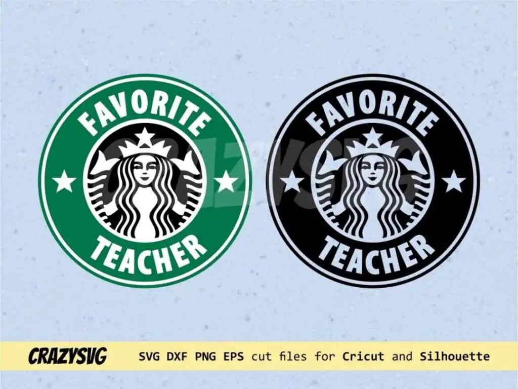 Favorite Teacher Starbucks Coffee Logo SVG