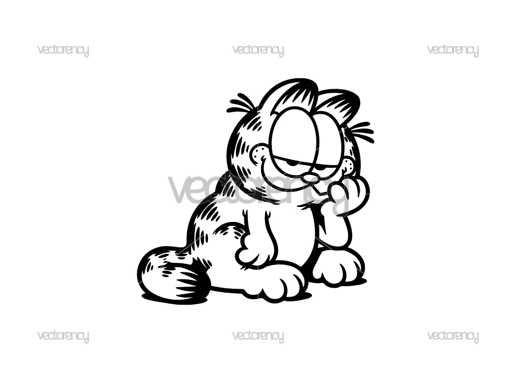 Garfield Sad SVG