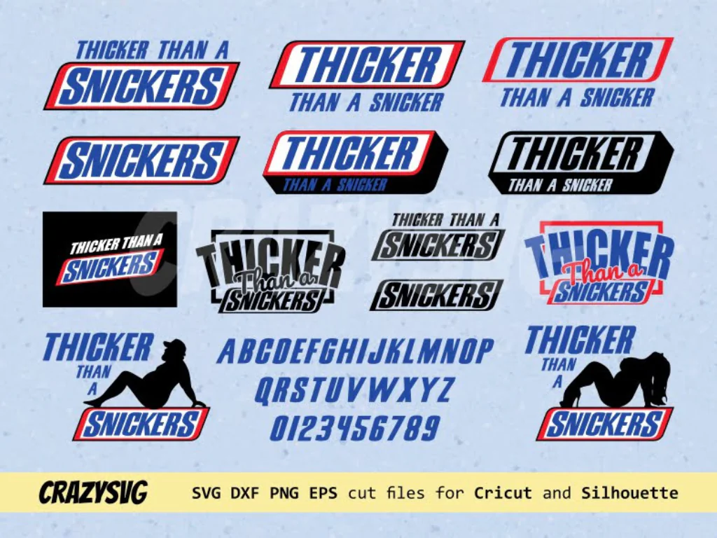 Snickers SVG Bundle Cricut Cut File